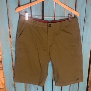 Troy Lee Designs flat front shorts size 30x11 olive green